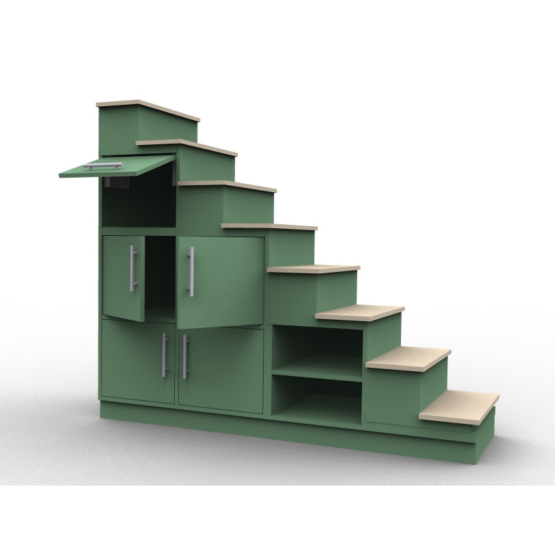 Storage staircase cube wardrobe