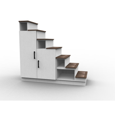 Staircase with custom-made storage
